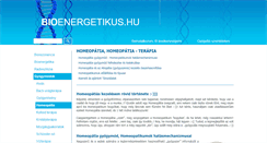 Desktop Screenshot of homeopatia.bioenergetikus.hu