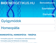 Tablet Screenshot of homeopatia.bioenergetikus.hu