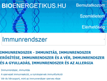 Tablet Screenshot of immunrendszer.bioenergetikus.hu