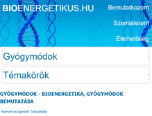 Tablet Screenshot of gyogymodok.bioenergetikus.hu