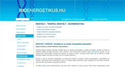 Desktop Screenshot of kristalyterapia.bioenergetikus.hu
