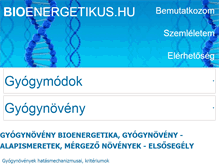 Tablet Screenshot of gyogynovenyek.bioenergetikus.hu