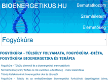 Tablet Screenshot of fogyokura.bioenergetikus.hu
